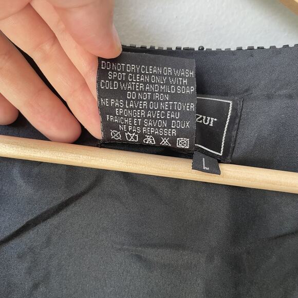 NWT Cote d Azur Evening Formal Silk Beaded Long Sleeve Formal Women’s Size Large - Picture 10 of 11